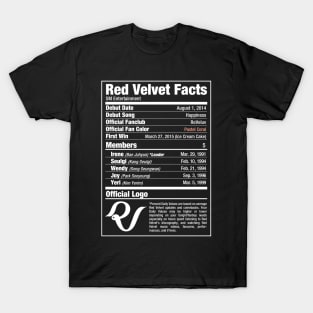 Red Velvet Nutritional Facts T-Shirt